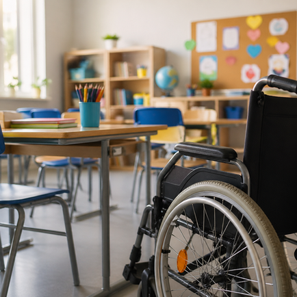 Decretos ampliam inclusão de alunos com deficiência nas escolas _ Arte: IA / 071 News