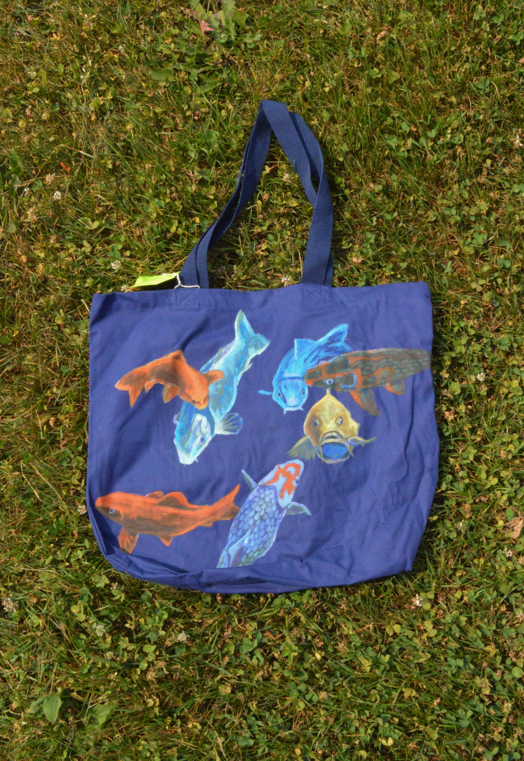 Koi Painted Tote