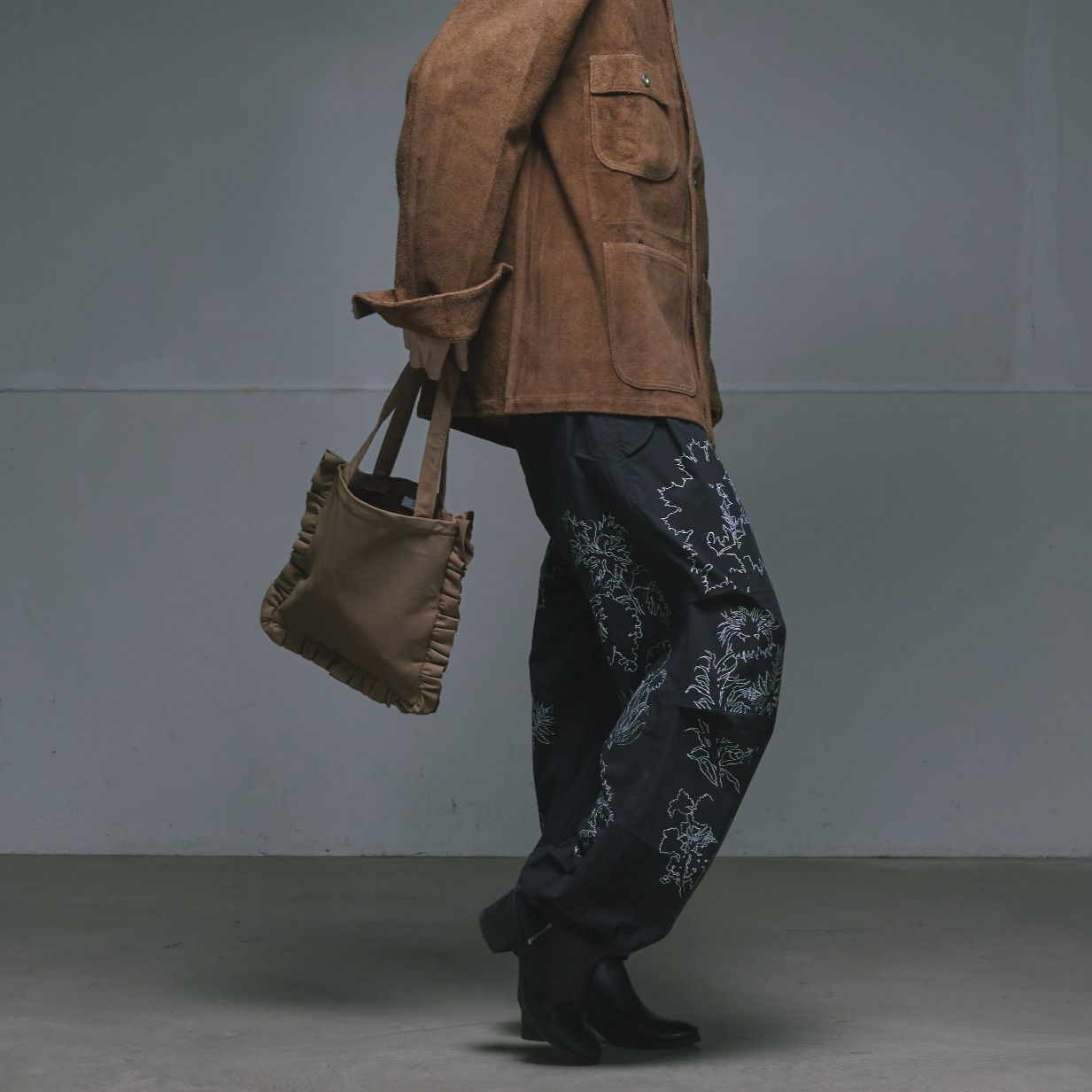 Mini size frill bag　-mushroom-