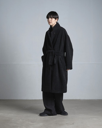 DUSTER COAT FLEECE -BLACK- | SISII