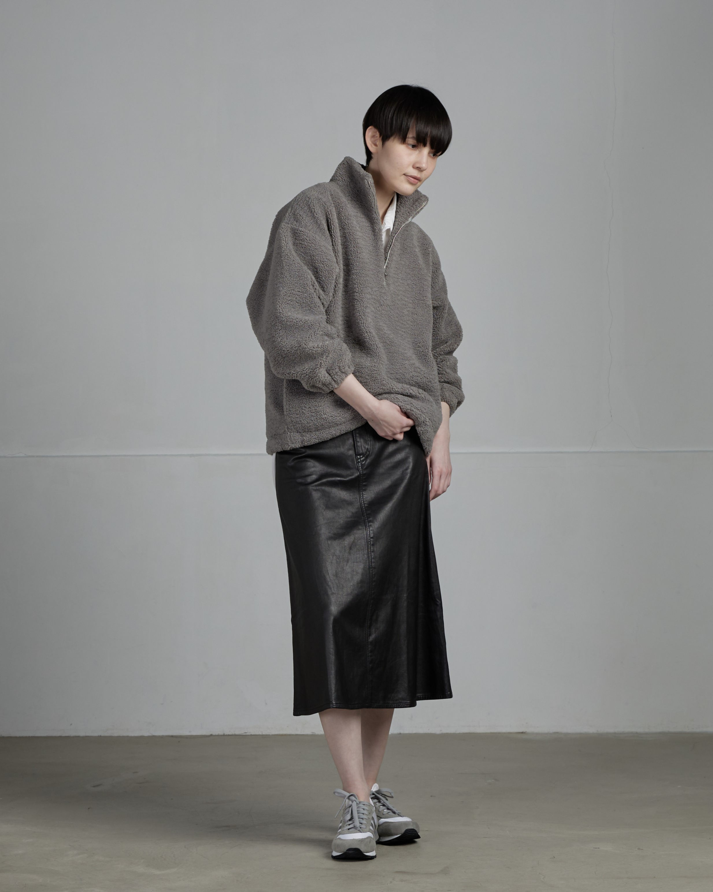 HALF ZIP HI NECK FLEECE