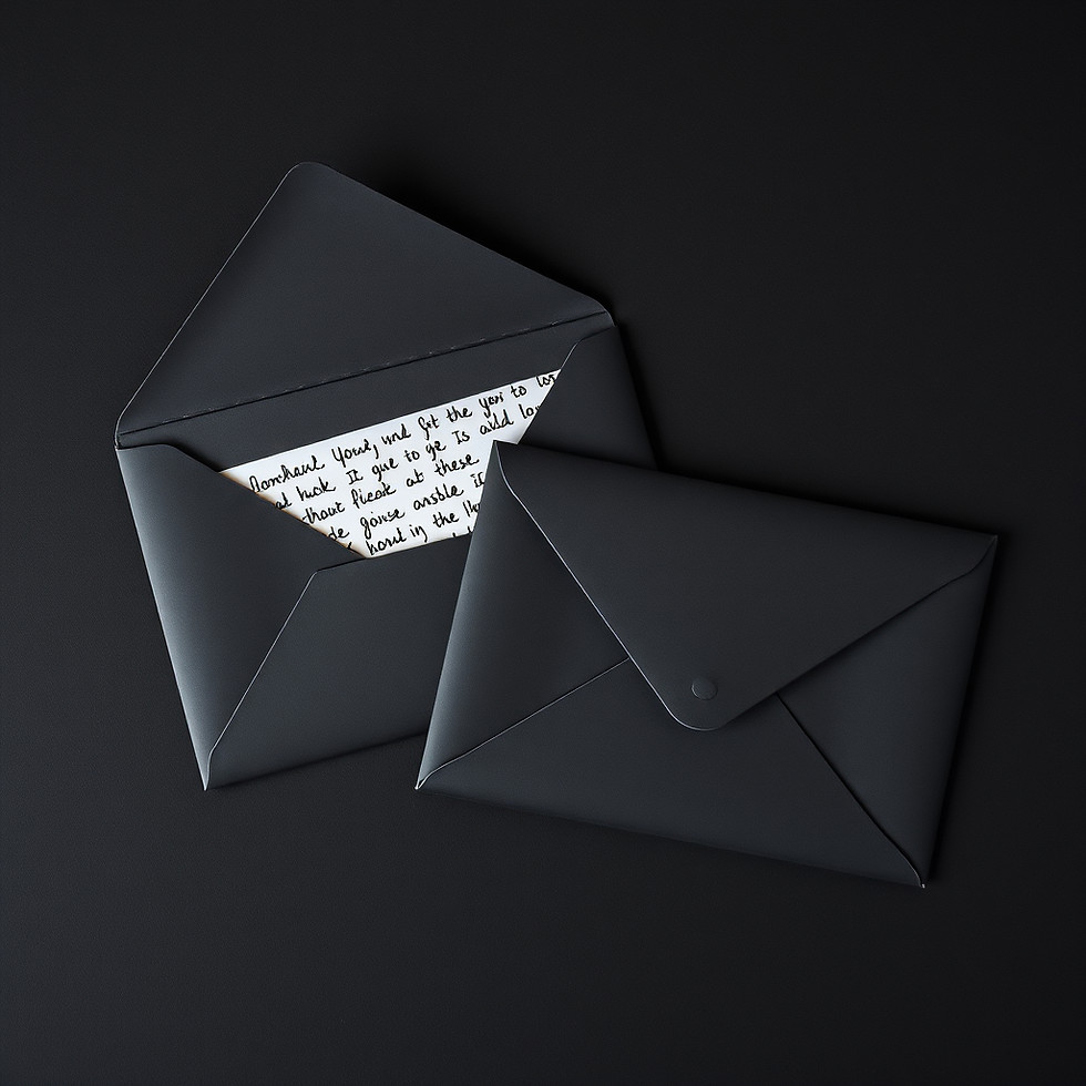 Handwritten letter to mail out