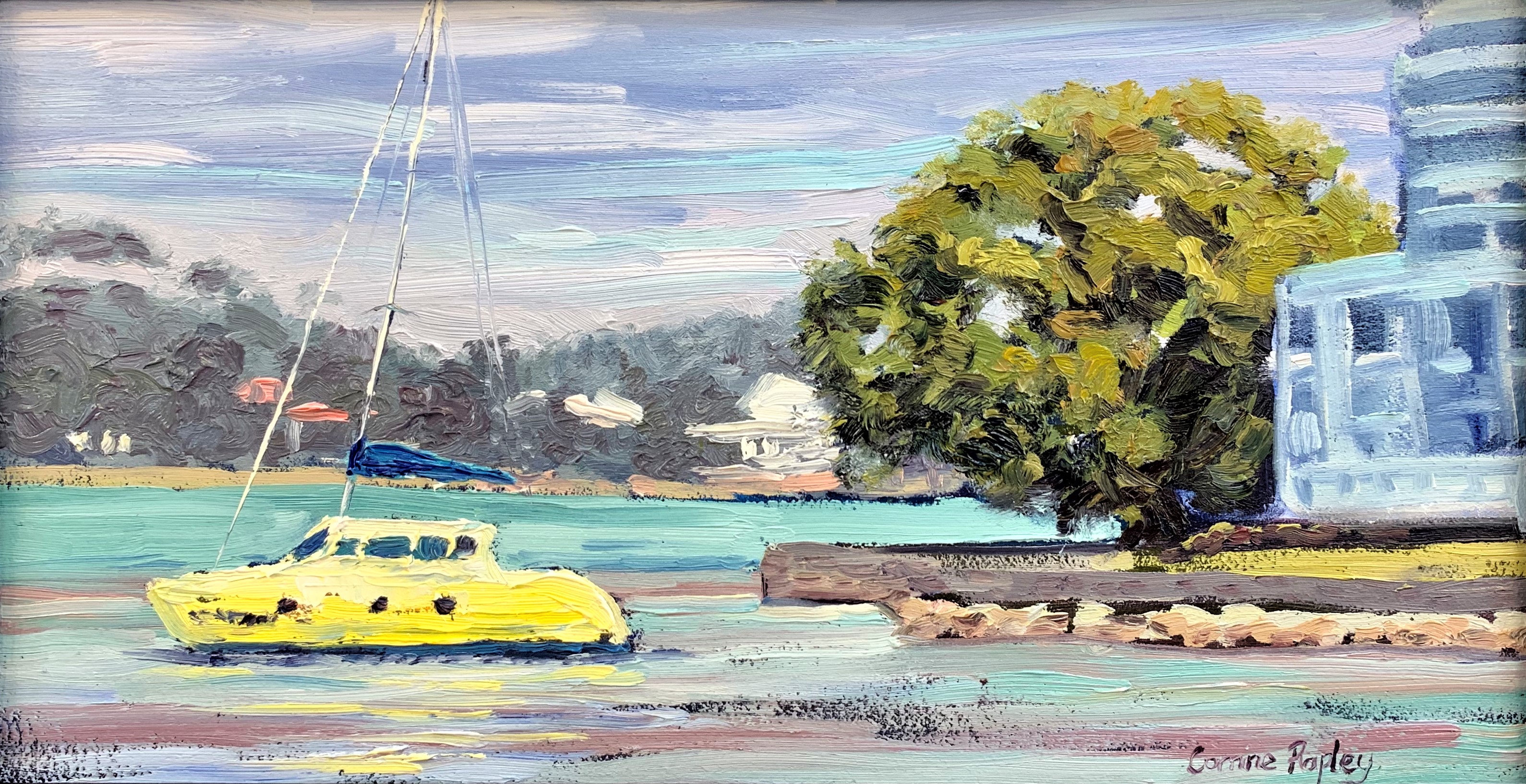 A Long Weekend, Mandjar Bay_ Oil on Boar