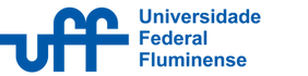 Logo da Universidade Federal Fluminense UFF. Letras azuis sobre fundo branco.