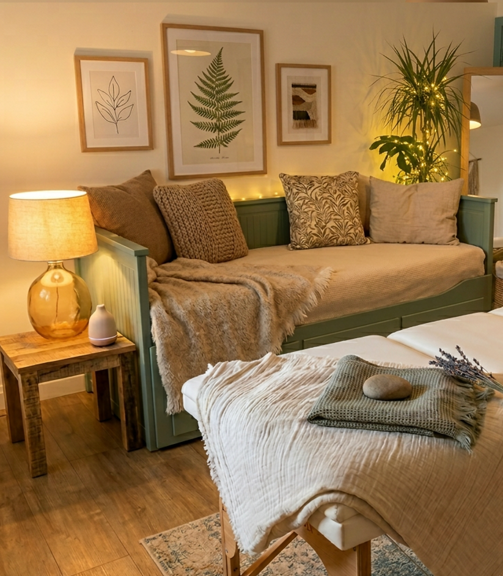 calm massage therapy room rental space on the Isle of Skye