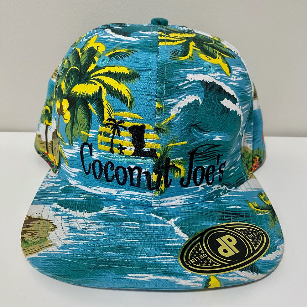 Fantasy Island Floral Hawaiian Coconut Joe's Hat