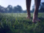 стопы в траве