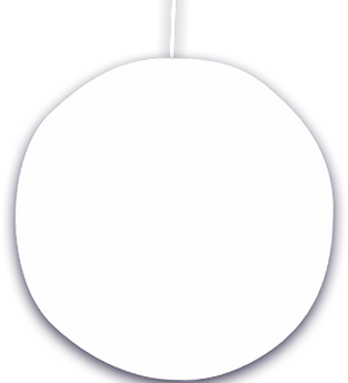 white circle hanging