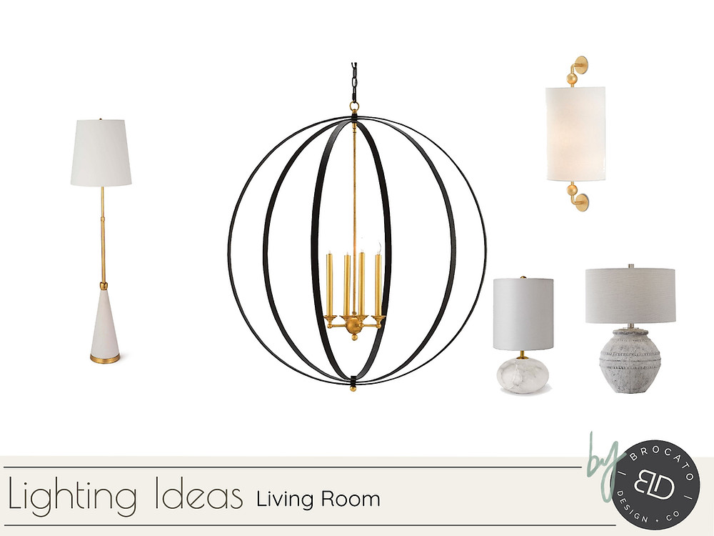 Brocato Design + Co | Dwelling On It Blog | Living Room lighting