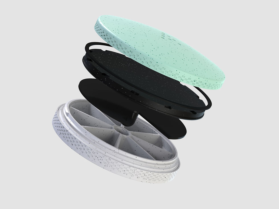 pill dispenser exploded view