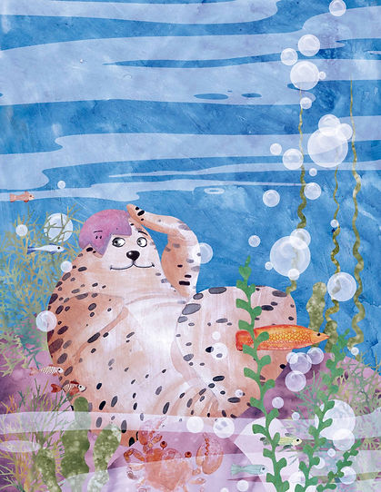 S is for Sympathy features a seal and starfish talking.