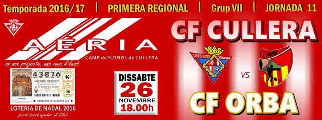 Jornada 11 al camp del Aèria CF Cullera - CF Orba