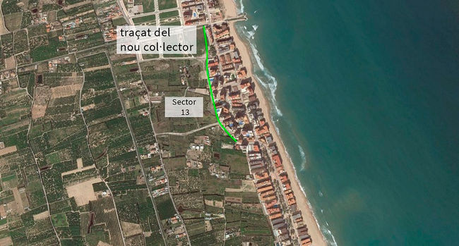 L’Ajuntament de Tavernes formalitza l’ocupació dels terrenys del futur col·lector de la platja