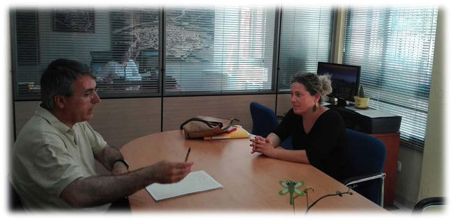 Reunió de la regidora Isabel Borràs amb el responsable la
Direcció General de l'aigua.