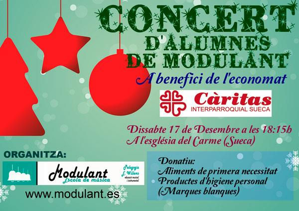 Modulant ha organitzat un concert nadalenc a benefici de Càritas Interparroquial de Sueca