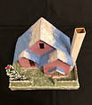 Pink house with three gables
