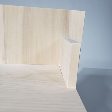 Final stool with white background- front detail view