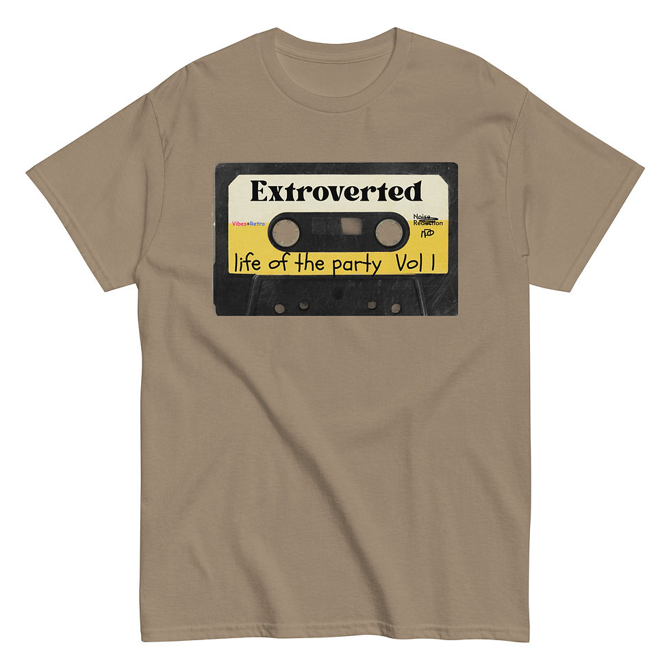 Thumbnail: Extroverted Mixtape Tee - 80s Cassette Personality Apparel