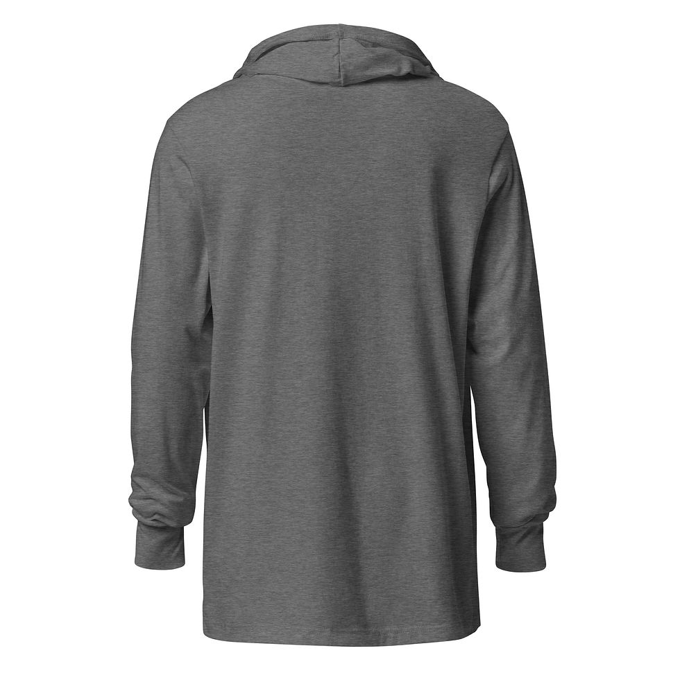 Thumbnail: grey gen x lightweight hooded shirt back view