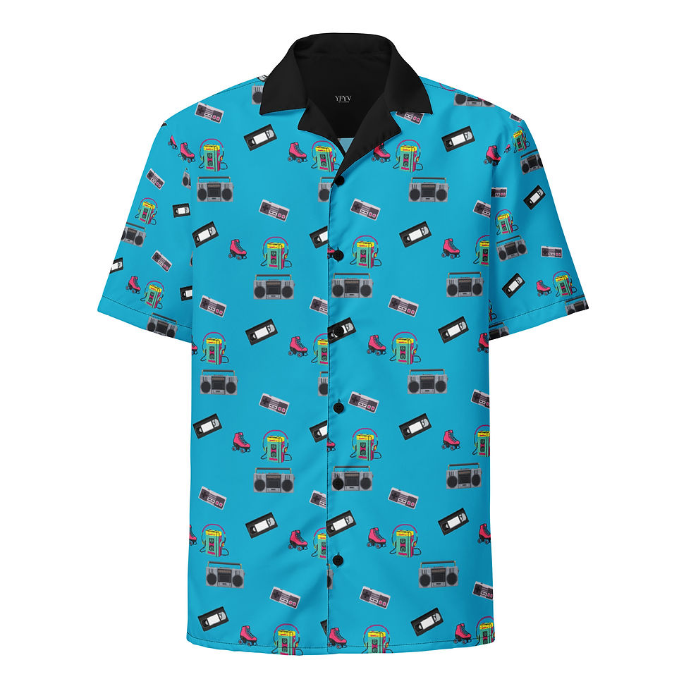 Thumbnail: Retro 80s nostalgia design | Unisex button shirt