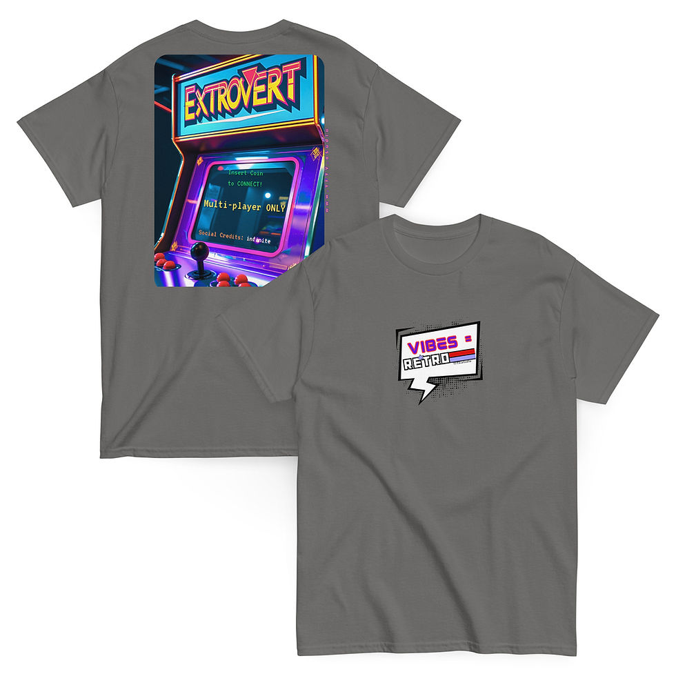 Thumbnail: Extrovert Retro 80s Arcade Vibe tee