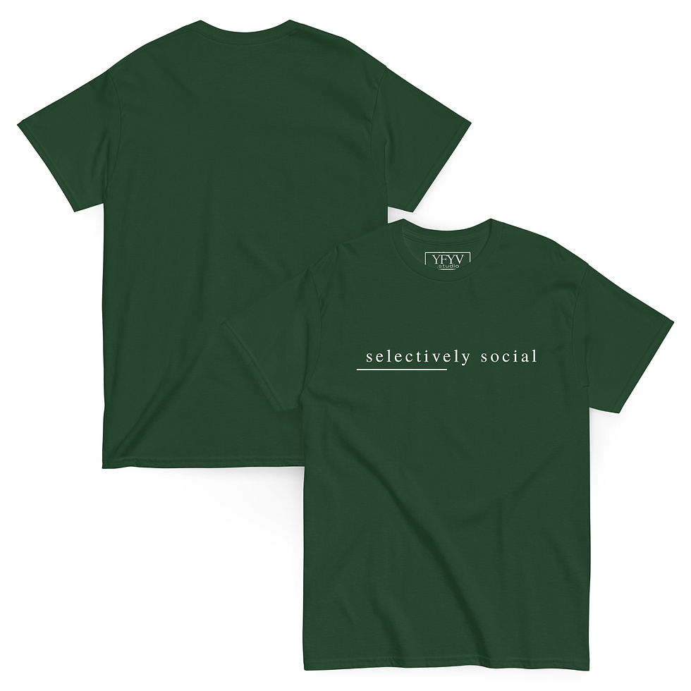 Thumbnail: Selectively Social | Introvert classic tee