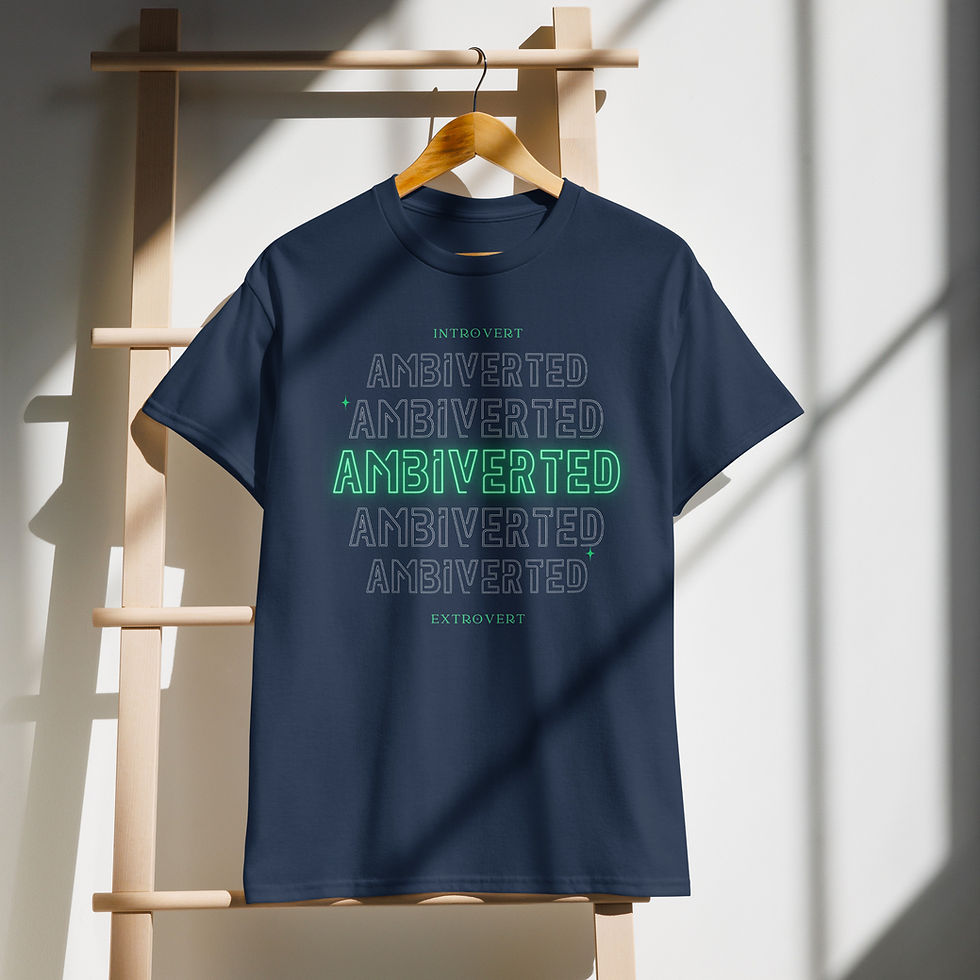 Thumbnail: Ambiverted Typography Tee - The Introverted Extrovert Shirt