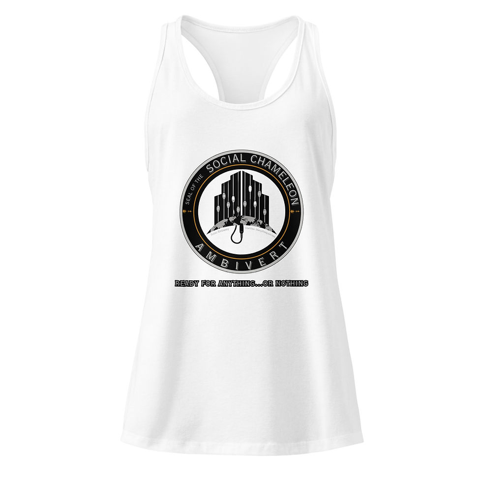 Thumbnail: Ambivert Official Seal Women’s racerback tank top | Personality Type Apparel