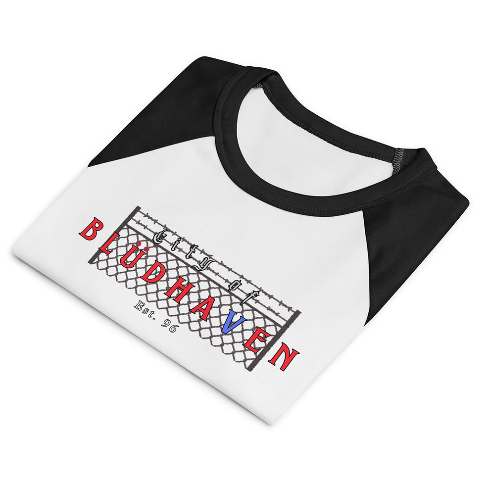 Thumbnail: City of Bludhaven 'tourism' Women’s micro rib raglan baby tee