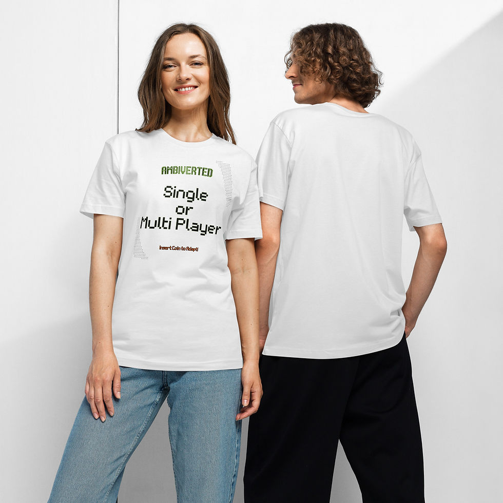 Thumbnail: Ambiverted – Single or Multiplayer | Retro Gamer Personality Shirt