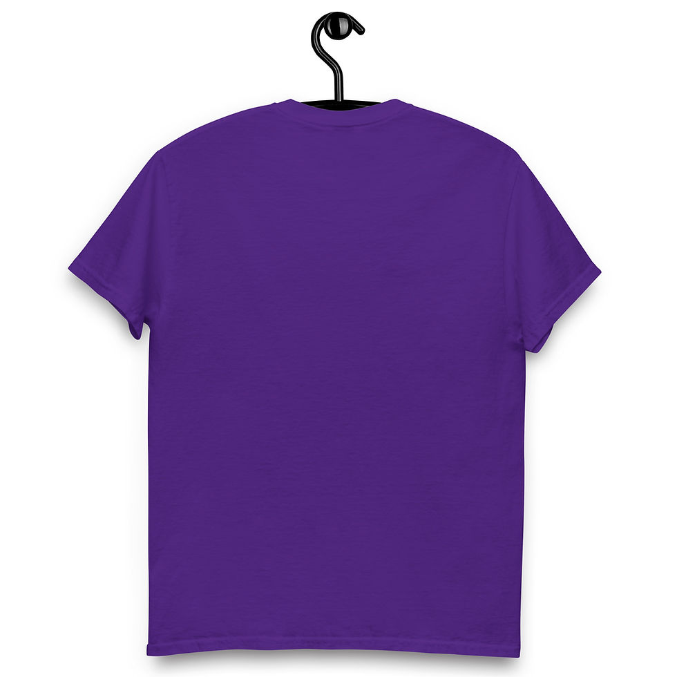 Thumbnail: Reverse view of the purple Extrovert classic tee