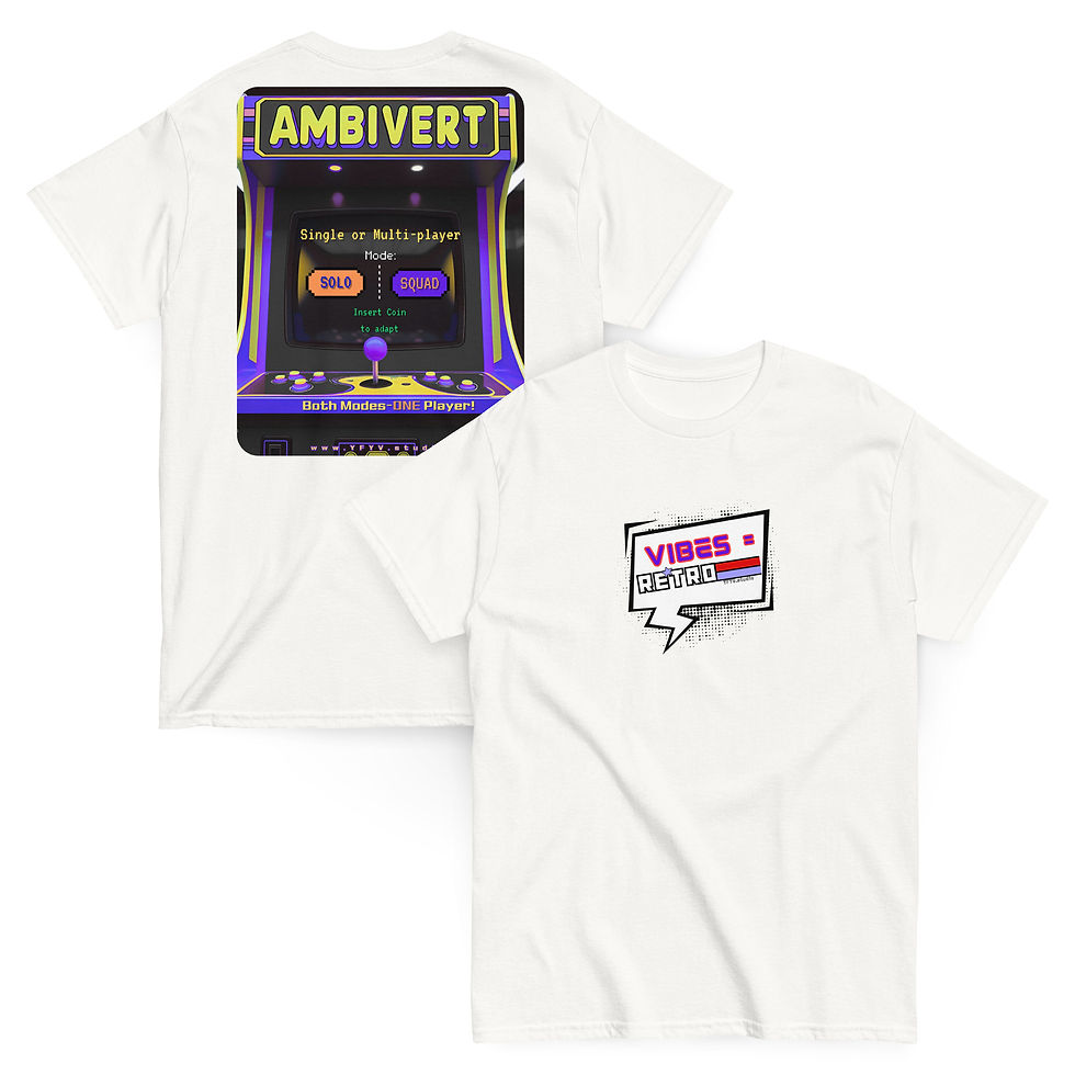 Thumbnail: Ambivert Retro 80s Arcade Vibe tee