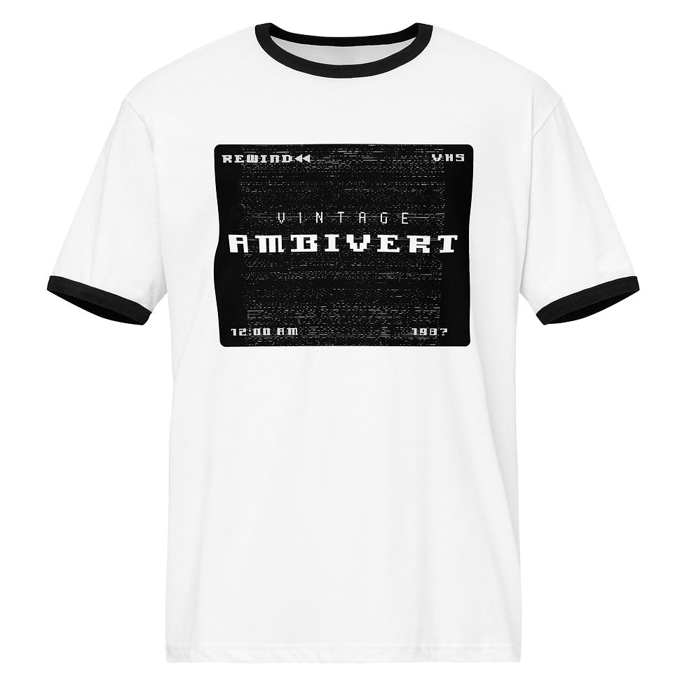 Thumbnail: Vintage Ambivert VHS Tape Tee - Retro 80s Personality Shirt