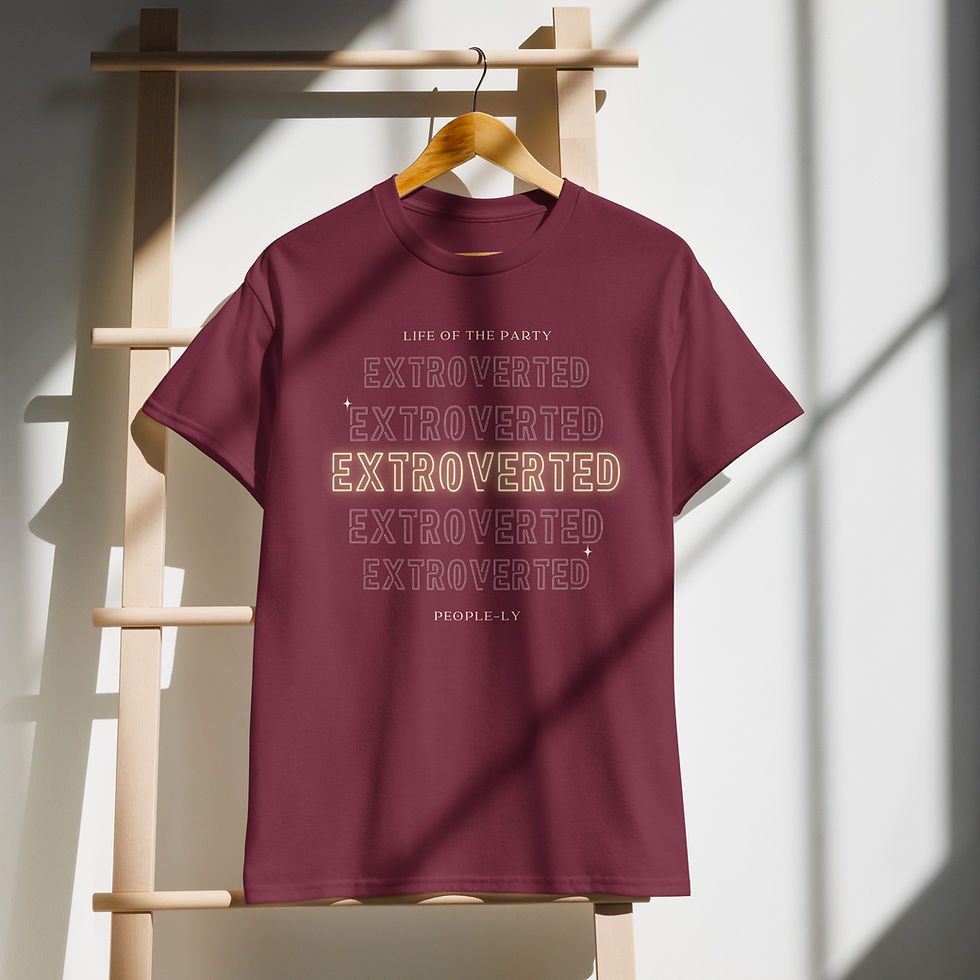 Thumbnail: Extroverted Typography Tee - Life of the Party Shirt