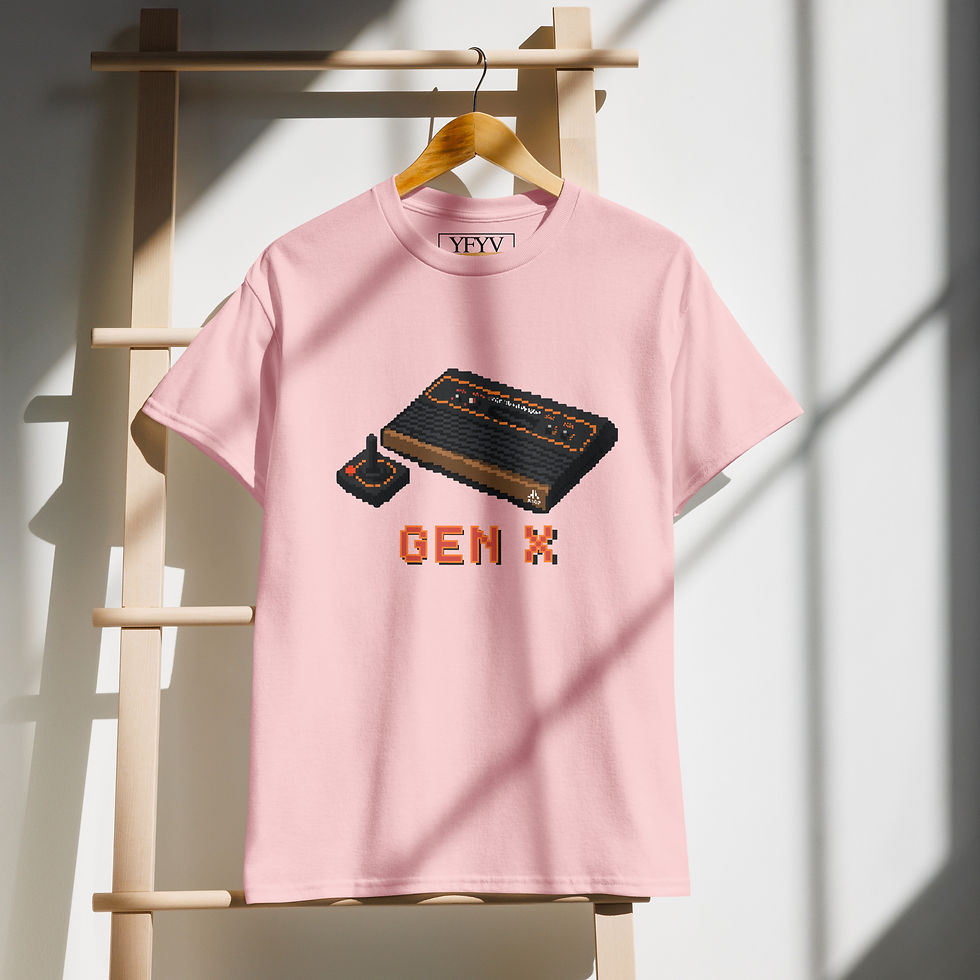 Thumbnail: Pink Classic Gen X 8-Bit Joystick Vintage Gaming T-Shirt