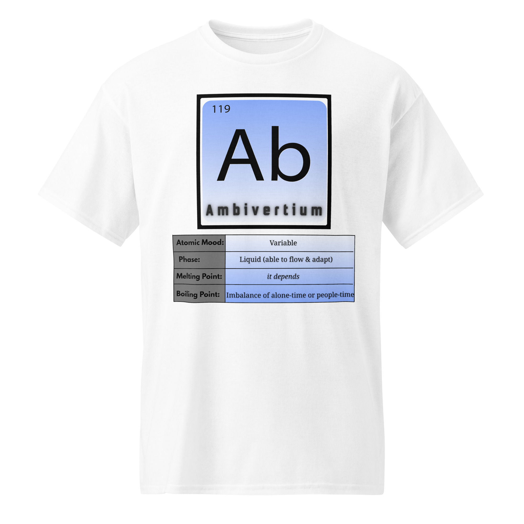 Periodic Table of Personality | Nerdy & Accurate Ambivert Shirt