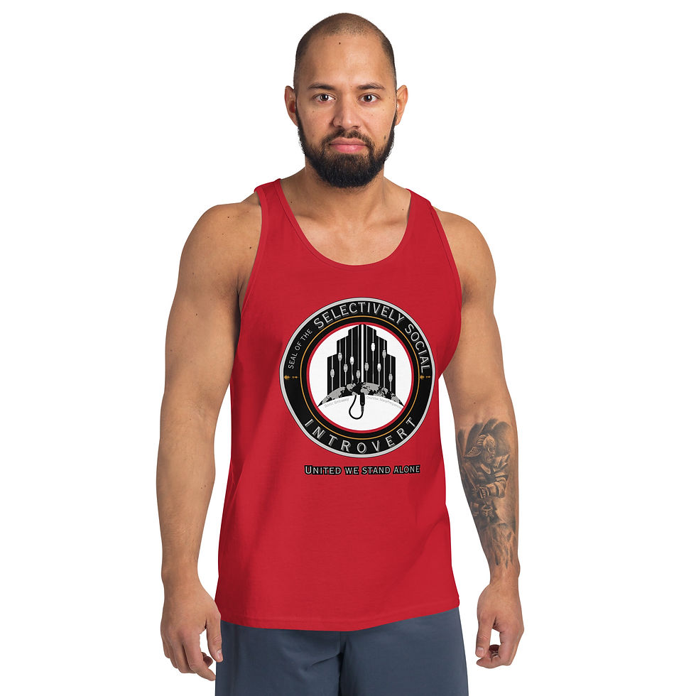 Thumbnail: Introvert Official Seal Men's Tank Top | Personality Type Apparel