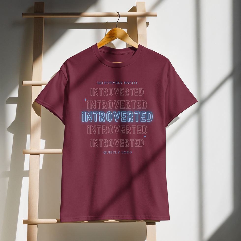 Thumbnail: Introverted Typography Tee - Selectively Social Shirt