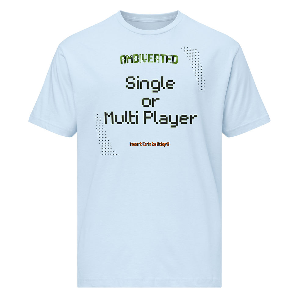 Thumbnail: Ambiverted – Single or Multiplayer | Retro Gamer Personality Shirt
