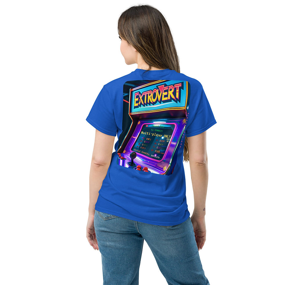 Thumbnail: Extrovert Retro 80s Arcade Vibe tee (High Scores List)