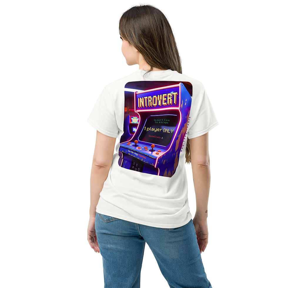 Thumbnail: Introvert Retro 80s Arcade Vibe tee