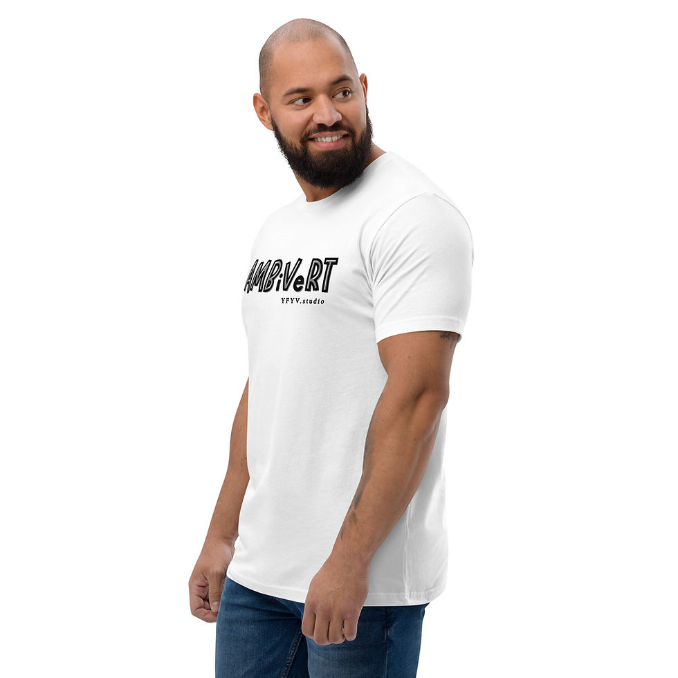 Thumbnail: Ambivert Men's Fitted Short Sleeve T-shirt