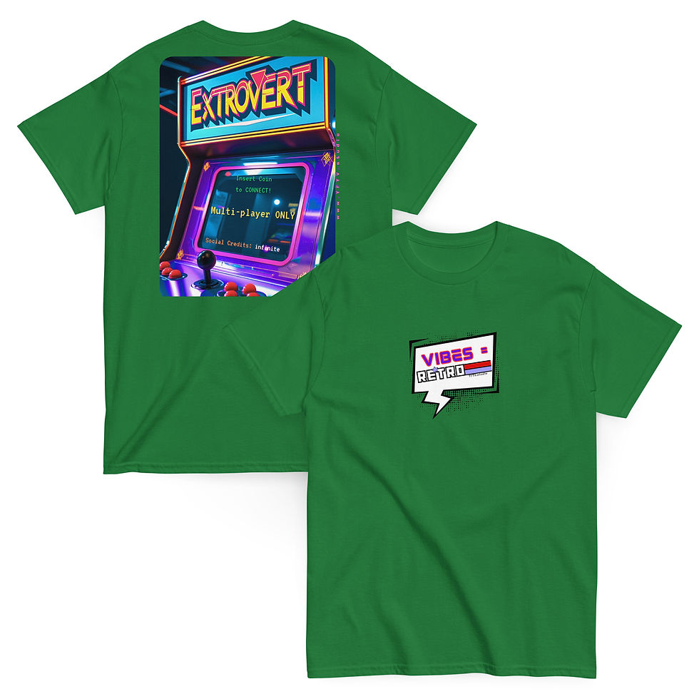 Thumbnail: Extrovert Retro 80s Arcade Vibe tee