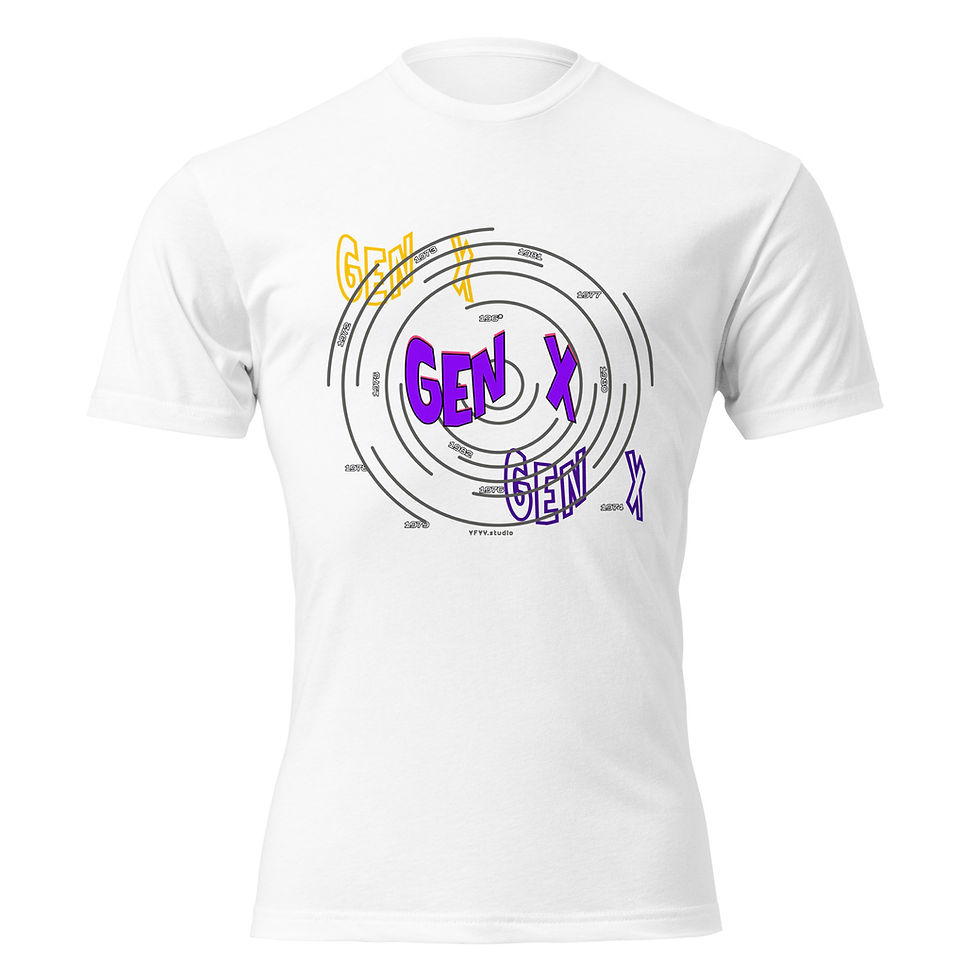 Thumbnail: Gen X Retro Graphic T-Shirt | 80s Neon Spiral Vintage Style Tee