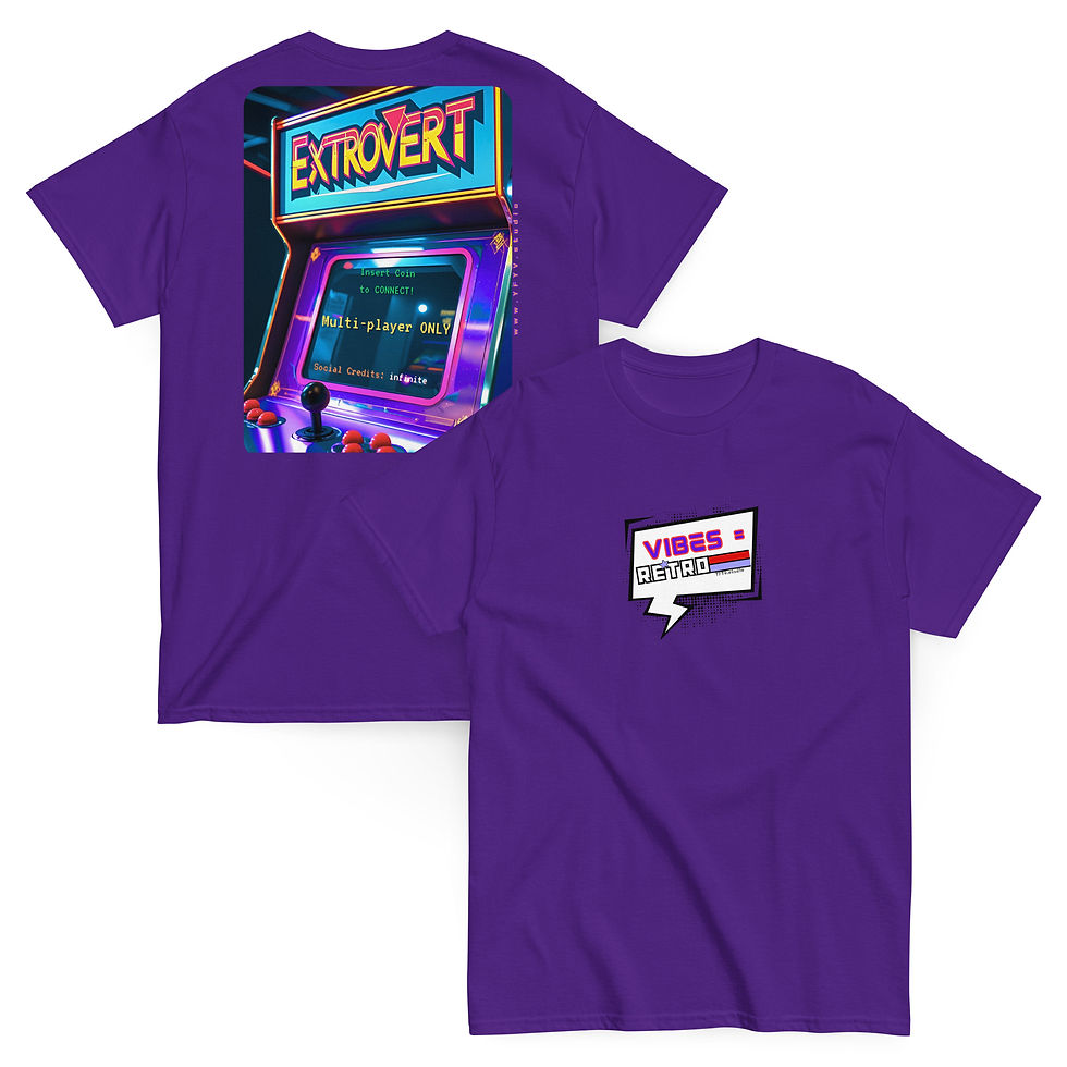 Thumbnail: Extrovert Retro 80s Arcade Vibe tee