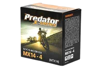 Thumbnail: Predator X-Series Motorcycle Battery MX14-4 (12602)
