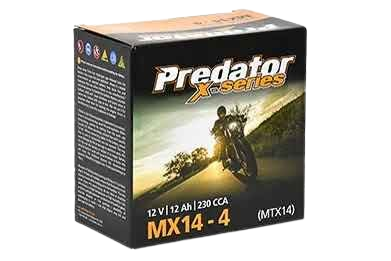 Thumbnail: Predator X-Series Motorcycle Battery MX14-4 (12602)
