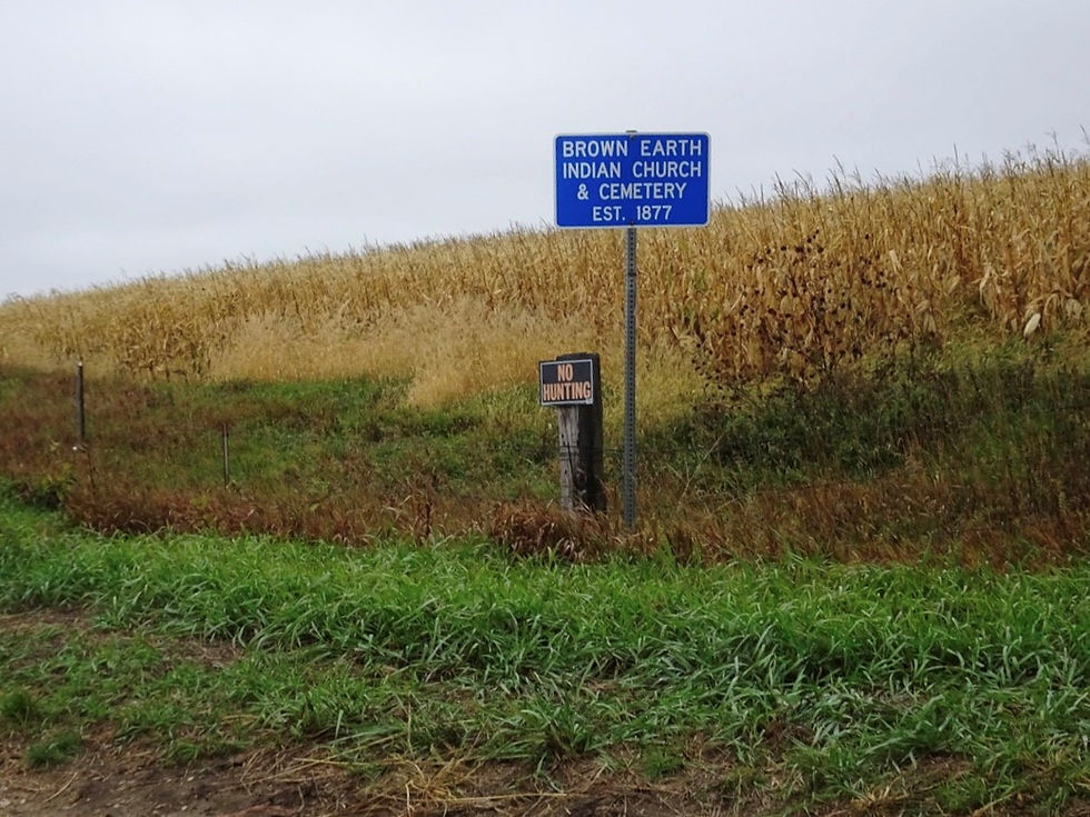Church sign near field