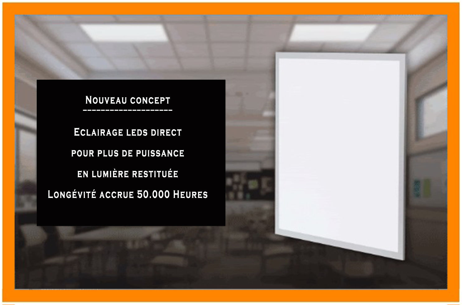 Panneau leds 60x60 cm Architecte Décoration