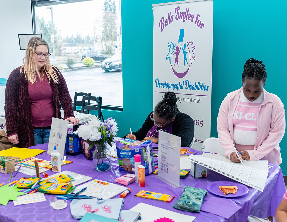 intern participating in hands-on training with one of our daughters